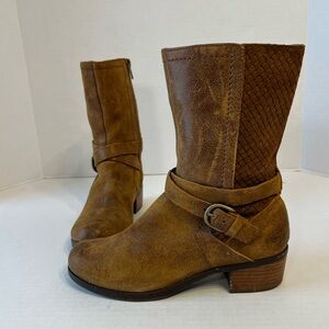 Ugg Australia Lula Mae Distressed Leather‎ Boots  Chestnut 1004171 Women’s 7.5